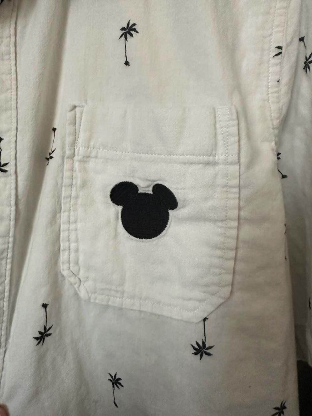 Junk Food x Disney Mickey Mouse Palm Tree Embroidered Button Up Shirt XL - Picture 11 of 12